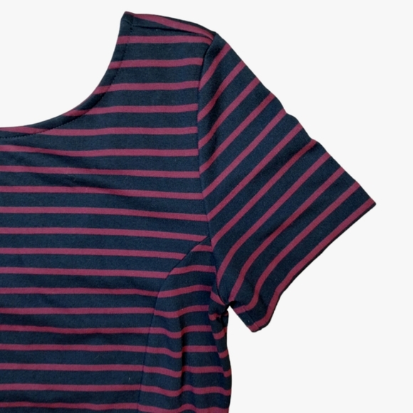 BANANA REPUBLIC Short Sleeve Stripe Dress - Picture 3 of 5